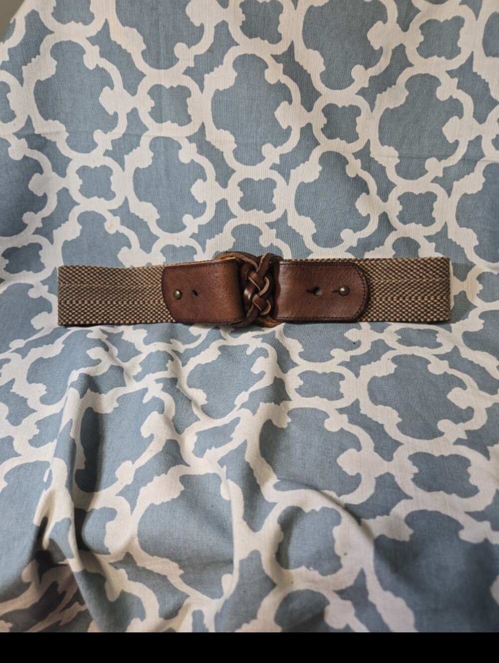 UNIQUE VINTAGE Women's Fossil Braided elastic waist belt